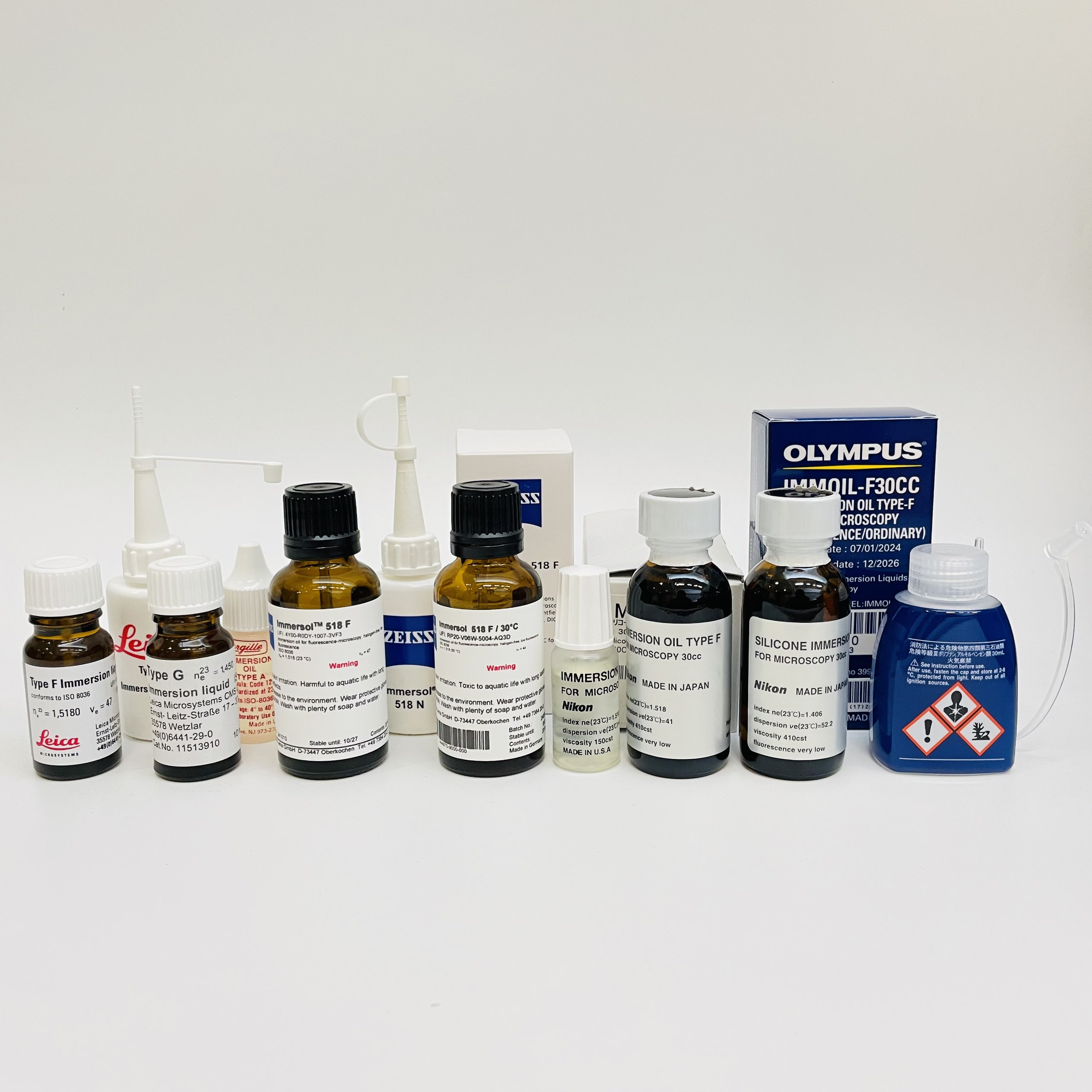 原装进口徕卡Leica、蔡司Zeiss、尼康Nikon、奥林巴斯Olympus显微镜浸镜油/硅油/甘油 原装进口徕卡Leica、蔡司Zeiss、尼康Nikon、奥林巴斯Olympus显微镜浸镜油/硅油/甘油