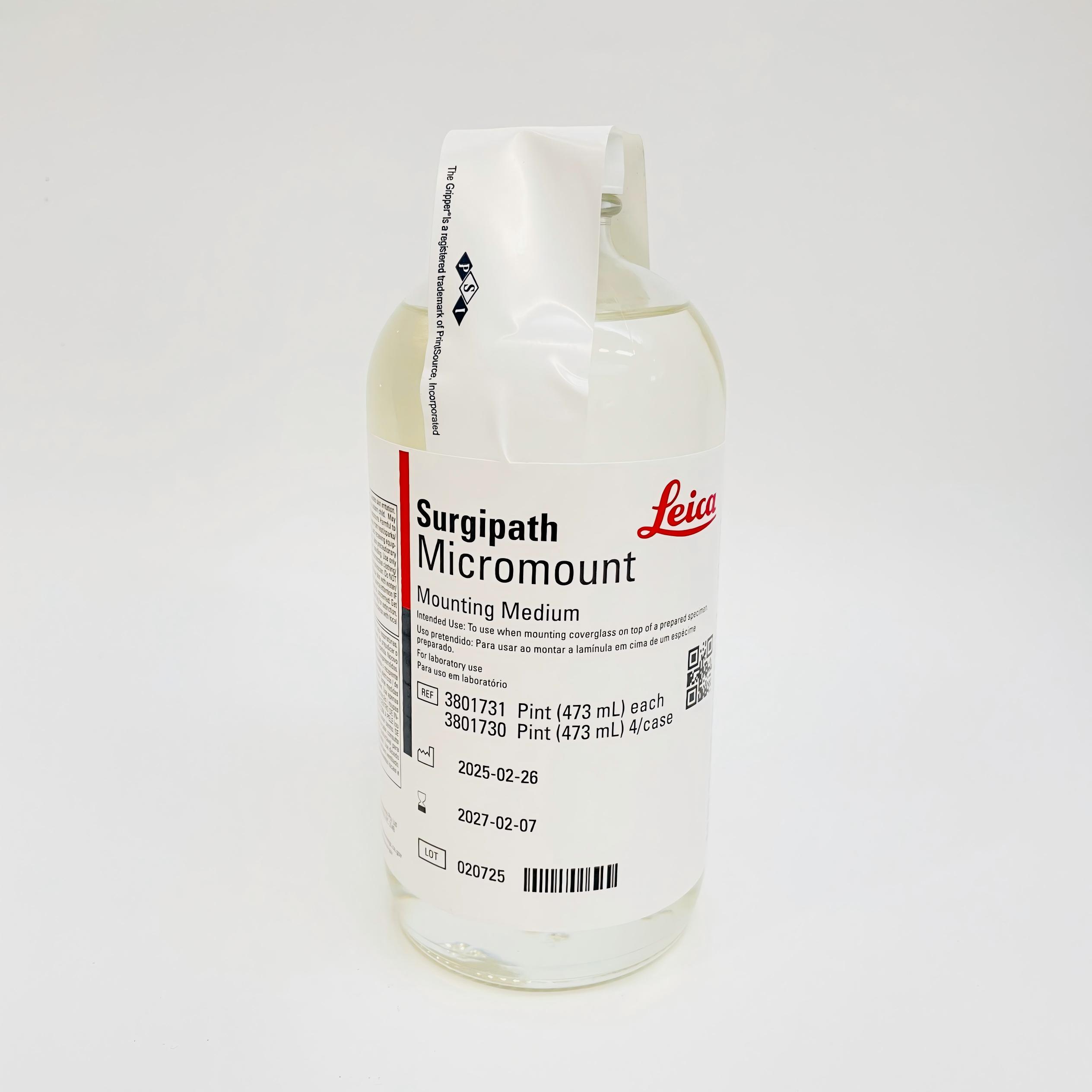 原装进口徕卡Leica Micromount病理标本速干型封片胶/快干型封固剂/中性树胶Surgipath Micromount Mounting Media 3801731、3801730 原装进口徕卡Leica Micromount病理标本速干型封片胶/快干型封固剂/中性树胶Surgipath Micromount Mounting Media 3801731、3801730