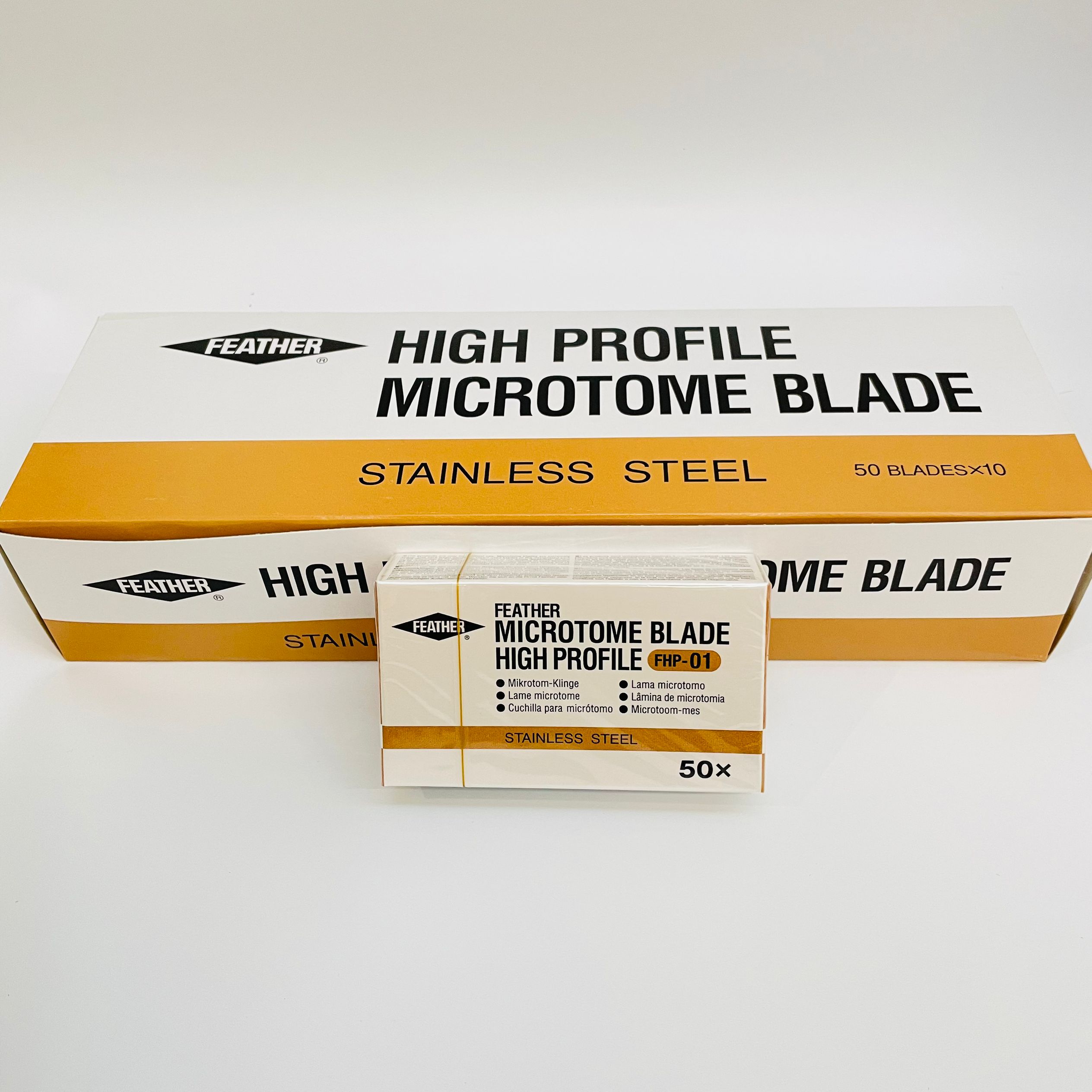 原装进口日本Feather羽毛FHP-01 High-Profile病理切片一次性宽刀片Feather High Profile Disposable Microtome Blades 原装进口日本Feather羽毛FHP-01 High-Profile病理切片一次性宽刀片Feather High Profile Disposable Microtome Blades